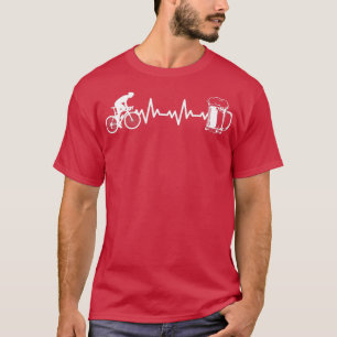 Cycling BikerHeartbeat EKG Bicycle Biking Cyclist T-Shirt