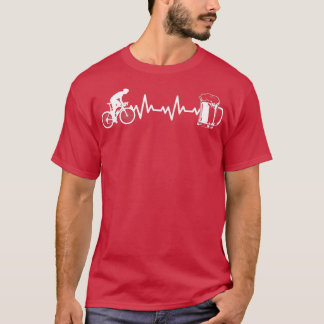 Cycling BikerHeartbeat EKG Bicycle Biking Cyclist T-Shirt