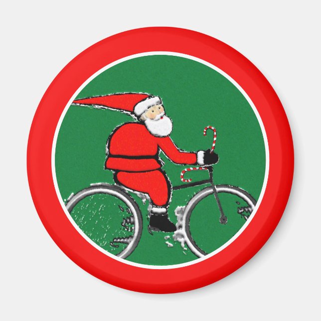 Cycling Biking Stocking Stuffer Magnet (Front)