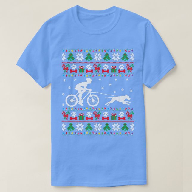 Cycling Biking With Dogs Ugly Christmas Sweater Xm (Design Front)