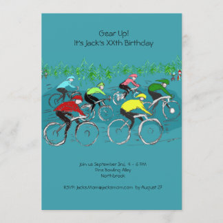Cycling Birthday Party Invitation
