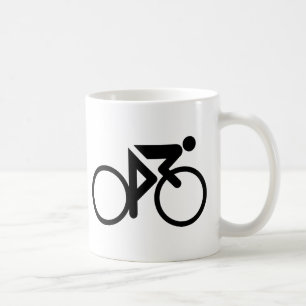 cycling black cylcer coffee mug