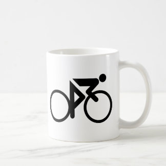 cycling black cylcer coffee mug