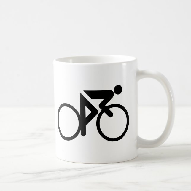 cycling black cylcer coffee mug (Right)