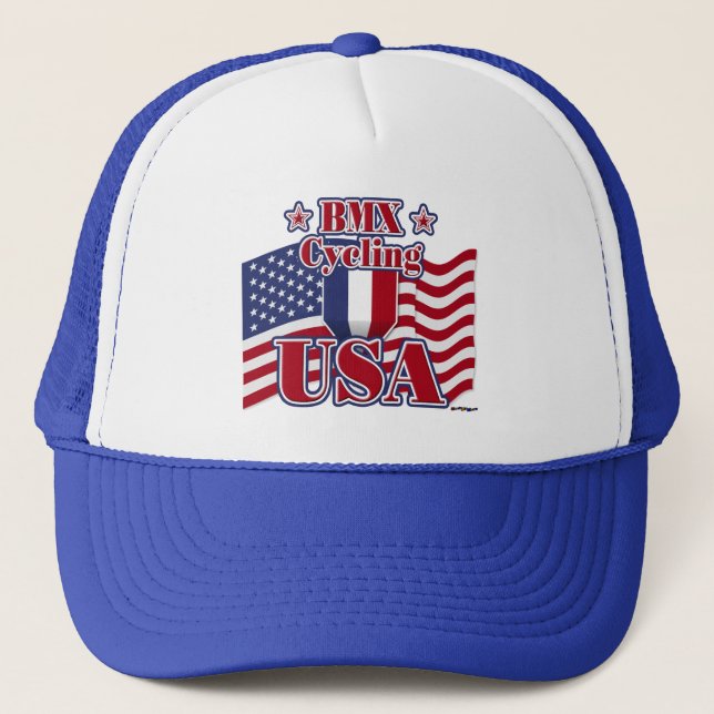 Cycling BMX USA Trucker Hat (Front)