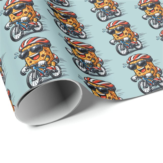 Cycling Breakfast Bar Wrapping Paper (Roll Corner)