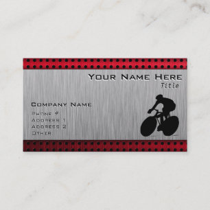Cycling; Brushed metal look Business Card
