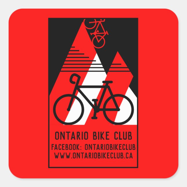 Cycling Canada Square Sticker (Front)