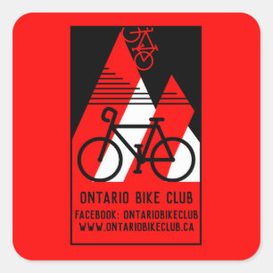 Cycling Canada Square Sticker