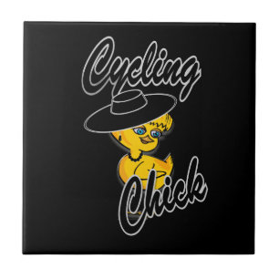 Cycling Chick #4 Tile