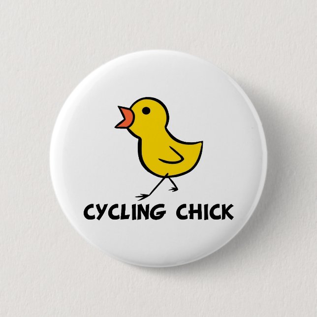 Cycling Chick Button (Front)