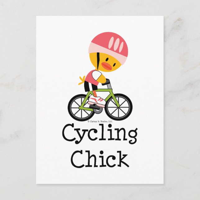 Cycling Chick Postcard (Front)