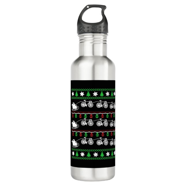 CYCLING CHRISTMAS 710 ML WATER BOTTLE (Front)