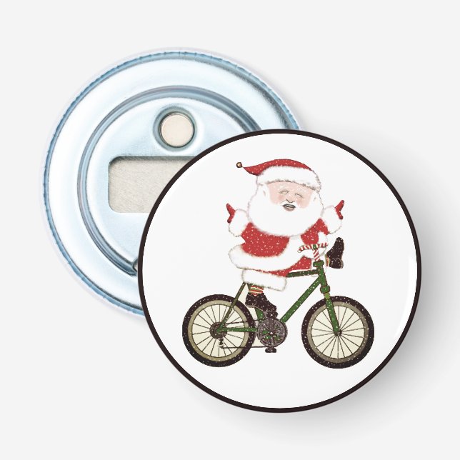 Cycling Christmas Bottle Opener (Front)