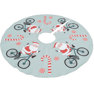 Cycling Christmas Decor Brushed Polyester Tree Ski Skirt