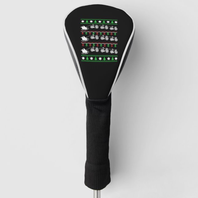 CYCLING CHRISTMAS GOLF HEAD COVER (Front)
