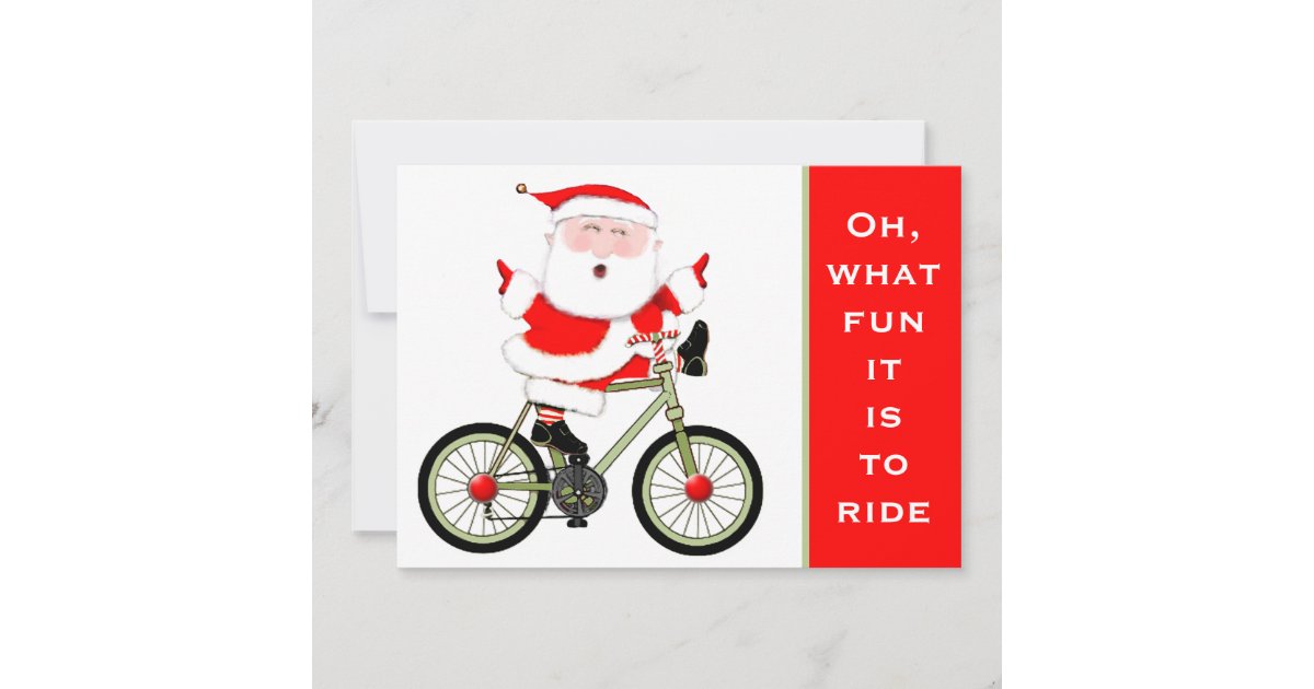 Cycling Christmas greeting Holiday Card | Zazzle.co.uk