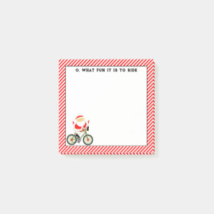 Cycling Christmas Holiday Gift Post-it Notes