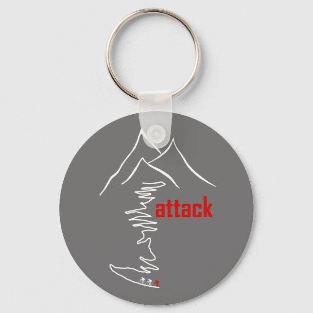 Cycling Climb, Attack Key Ring (Front)
