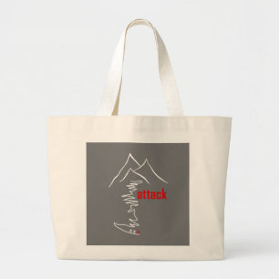 Cycling Climb, Attack Large Tote Bag