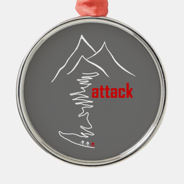Cycling Climb, Attack Metal Tree Decoration (Front)