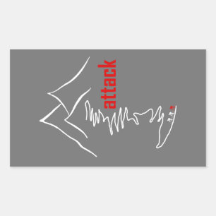 Cycling Climb, Attack Rectangular Sticker