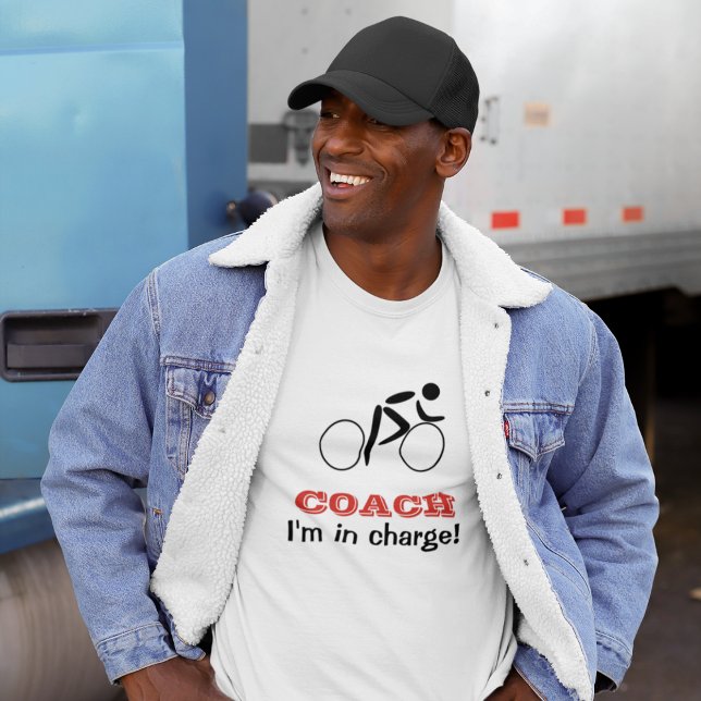 Cycling coach funny sport custom text T-Shirt (Creator Uploaded)
