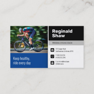 Cycling Coaching   Training Instructor Business Card
