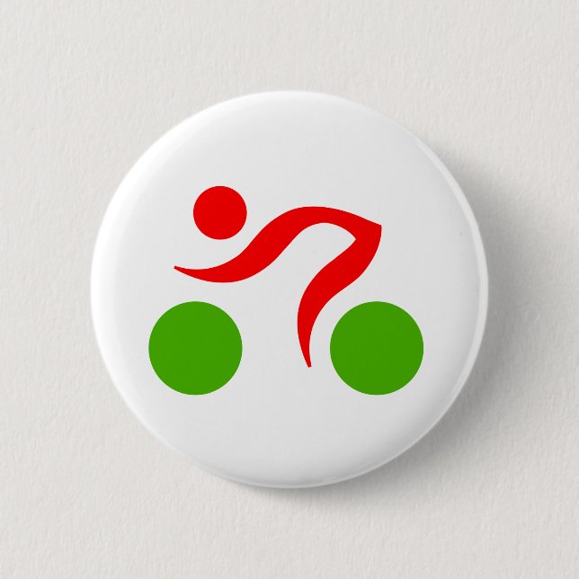 Cycling cool logo 6 cm round badge (Front)