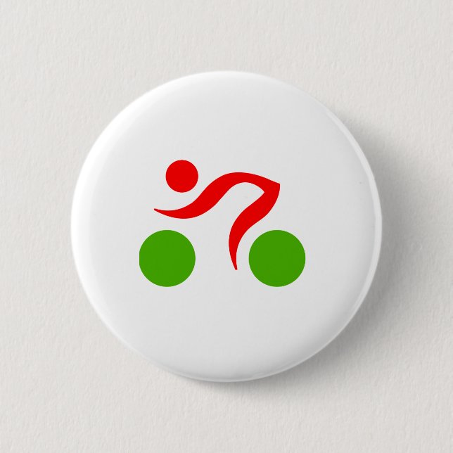 Cycling cool logo 6 cm round badge (Front)