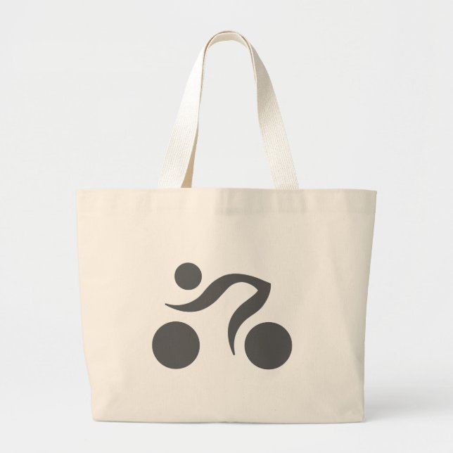 Cycling cool logo large tote bag (Front)