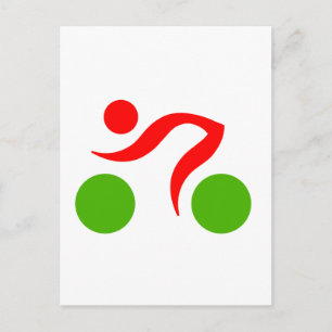 Cycling cool logo postcard