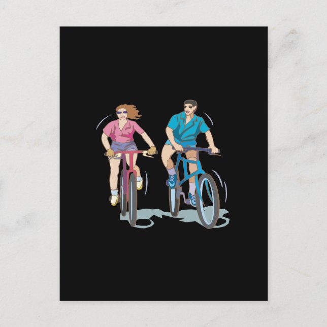 Cycling Couple Postcard (Front)