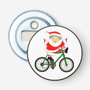 Cycling Cyclist Christmas Bottle Opener