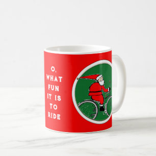 Cycling Cyclist Christmas Coffee Mug