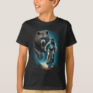 Cycling Cyclist Grizzly Bear Mtb Mountain Biking T-Shirt