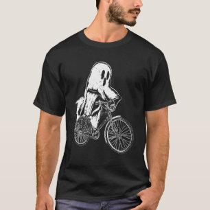 Cycling Cyclist Halloween Ghost Riding Bicycle Bik T-Shirt