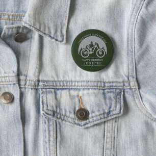 Cycling Cyclist Happy Birthday Personalized 6 Cm Round Badge