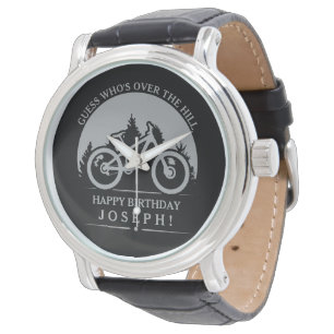Cycling Cyclist Happy Birthday Personalized Watch