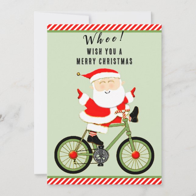 Cycling Cyclist Holiday Card (Front)