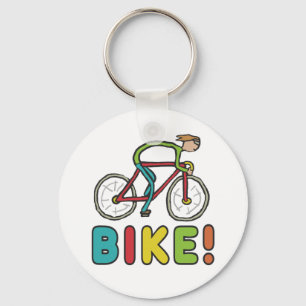 Cycling Cyclist Key Ring