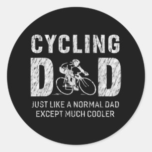 Cycling Dad Gifts For Father Cycling Cool Dad Classic Round Sticker