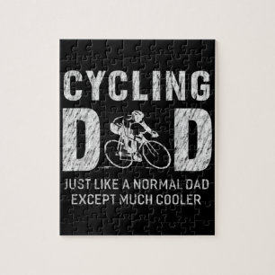 Cycling Dad Gifts For Father Cycling Cool Dad Jigsaw Puzzle