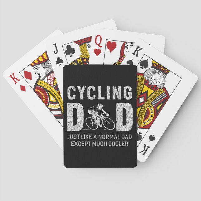 Cycling Dad Gifts For Father Cycling Cool Dad Playing Cards (Back)