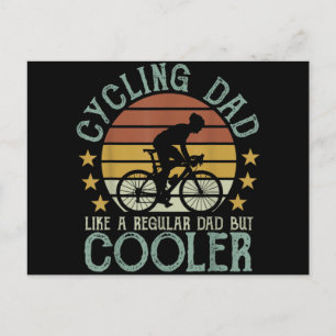 Cycling Dad Like A Regular Dad But Cooler Cycling Holiday Postcard
