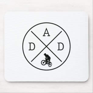 Cycling Dad Mountain Bike Bicycle Biking Father's Mouse Mat