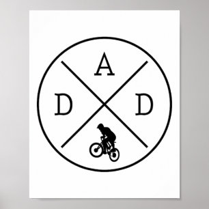 Cycling Dad Mountain Bike Bicycle Biking Father's Poster