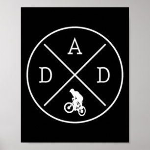 Cycling Dad Mountain Bike Bicycle Biking Father's Poster