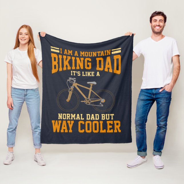 Cycling Dad Mountain Bike Dad It's Like a Normal Fleece Blanket (In Situ)