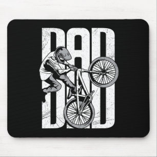 Cycling Dad Mountain Biking Bmx Happy Father's Day Mouse Mat